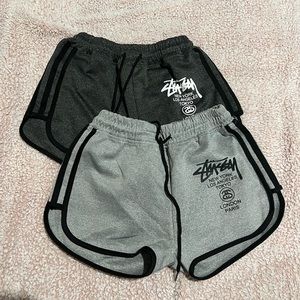 Womens grey stussy shorts size medium used